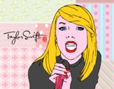 Dibujo Taylor Swift cantando pintado por ZoeB