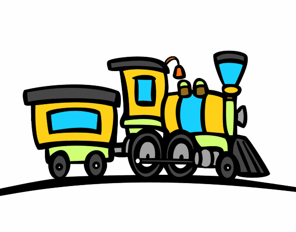 Dibujo Tren con vagón pintado por tilditus