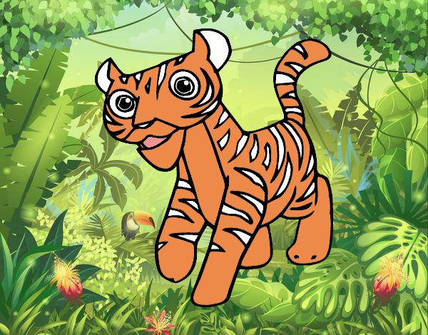Dibujo Un tigre pintado por Gorritz
