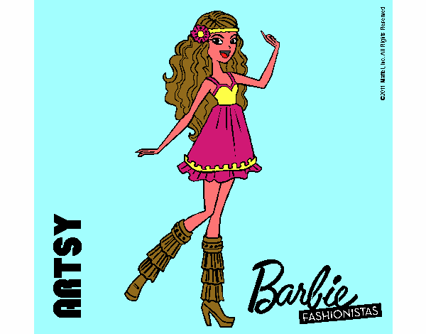 Dibujo Barbie Fashionista 1 pintado por Valeria11