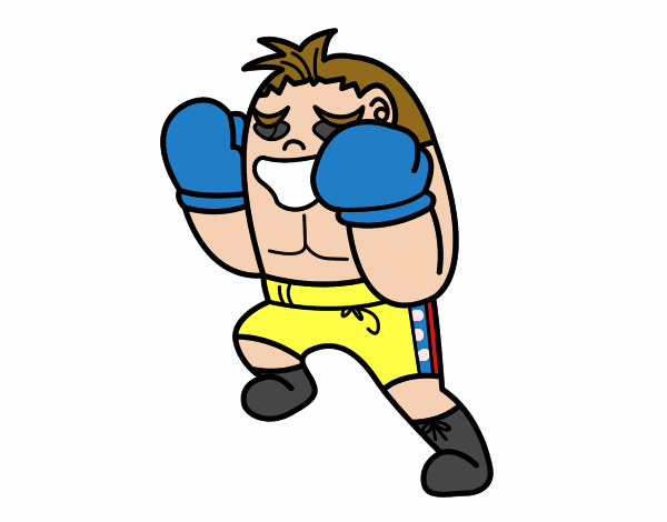Dibujo Boxeador defendiendo pintado por joseraul