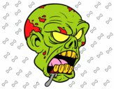 Dibujo Cabeza de zombi pintado por mariana628
