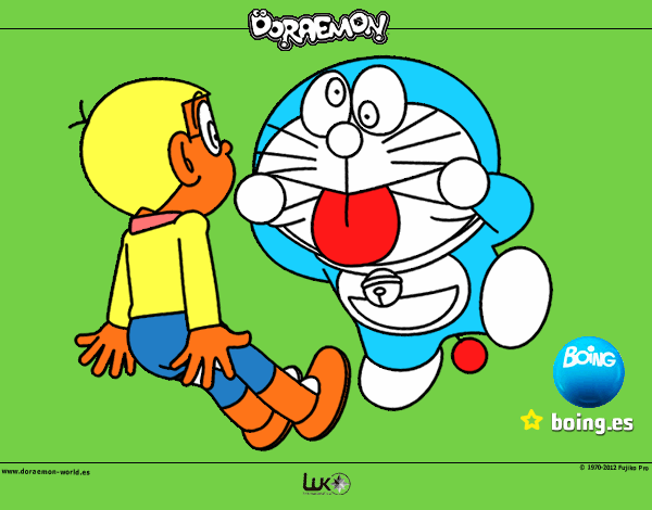 Dibujo Doraemon y Nobita pintado por gabrielcos
