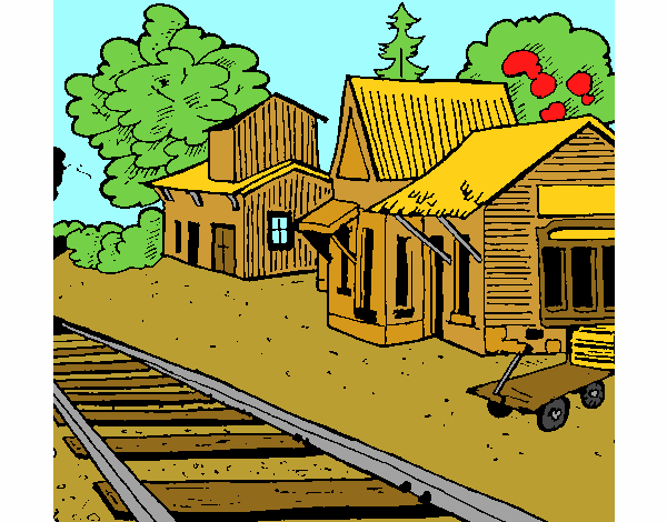 Dibujo Estación de tren pintado por francisco3