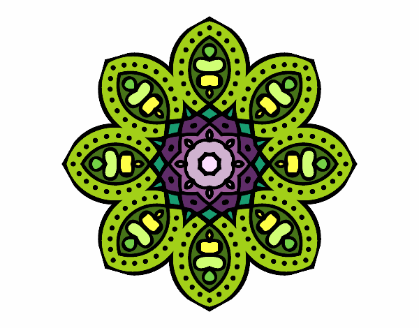 Dibujo Mandala de inspiración árabe pintado por ItzelFL