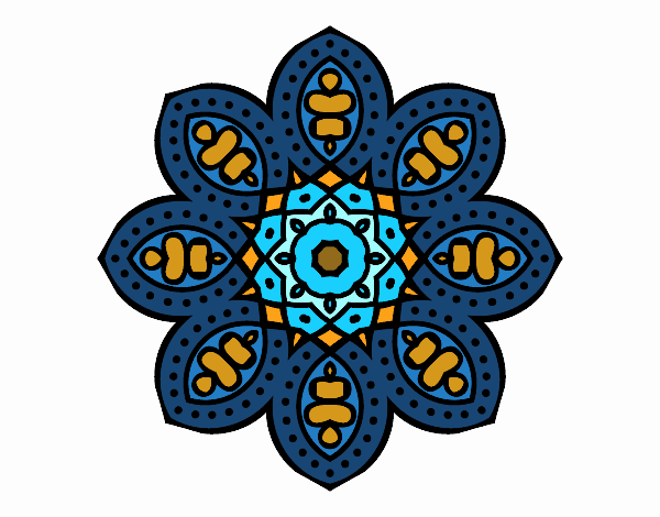 Dibujo Mandala de inspiración árabe pintado por gerydubi