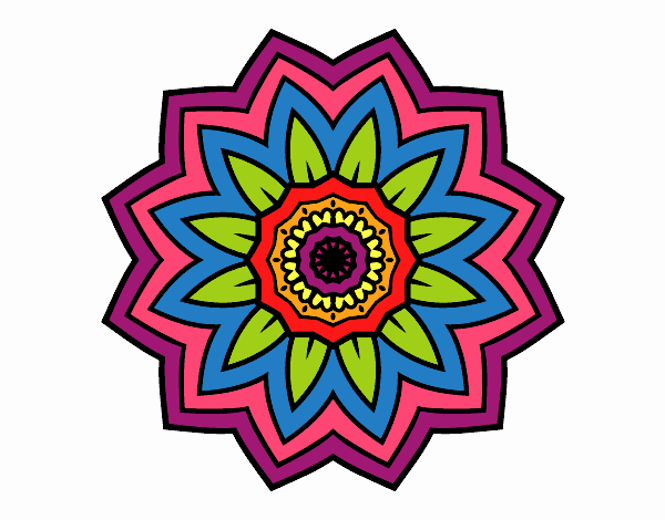 Dibujo Mandala flor de girasol pintado por gerydubi