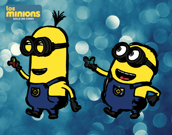 Dibujo Minions - Tom y Dave pintado por Roxy93