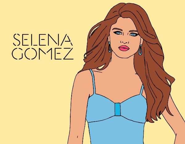 Dibujo Selena Gomez pintado por colibri