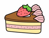 Dibujo Tarta de fresas pintado por haruh