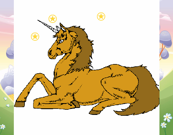 Unicornio sentado