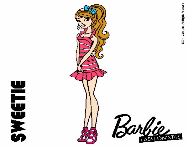 Dibujo Barbie Fashionista 6 pintado por Potte