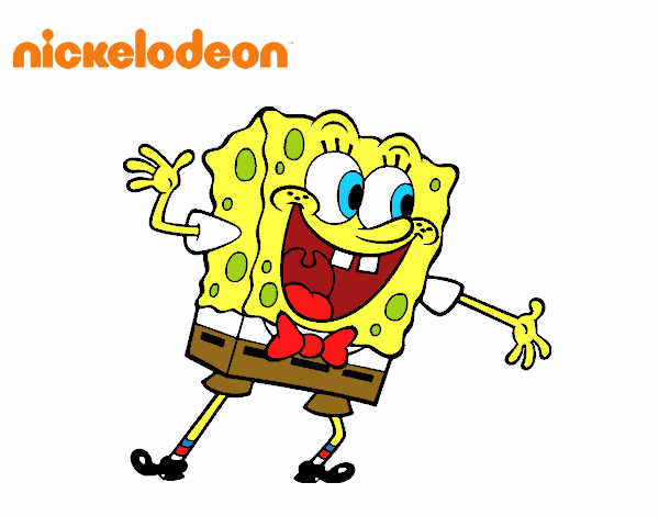 Dibujo Bob Esponja saludando pintado por Evil