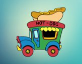 Dibujo Food truck de perritos calientes pintado por queyla