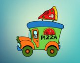 Dibujo Food truck de pizza pintado por queyla