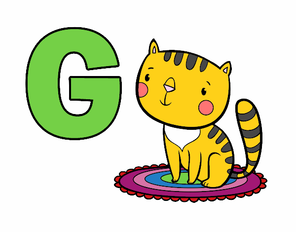 Dibujo G de Gato pintado por Aiyan