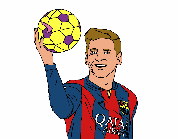 Dibujo Lionel Messi pintado por joseraul