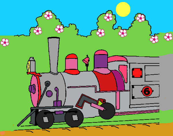 Dibujo Locomotora pintado por LunaLunita