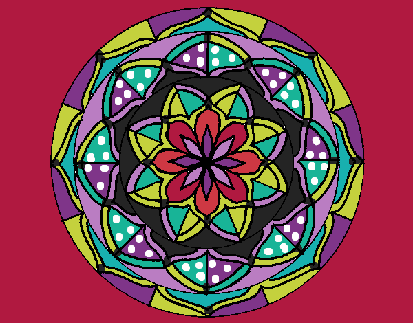 Dibujo Mandala 6 pintado por blanca