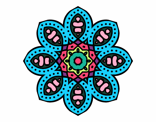 Dibujo Mandala de inspiración árabe pintado por mayerling2
