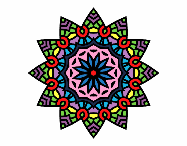 Mandala estrella floral