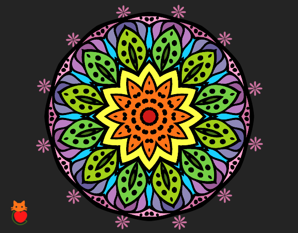 Dibujo Mandala naturaleza pintado por queyla