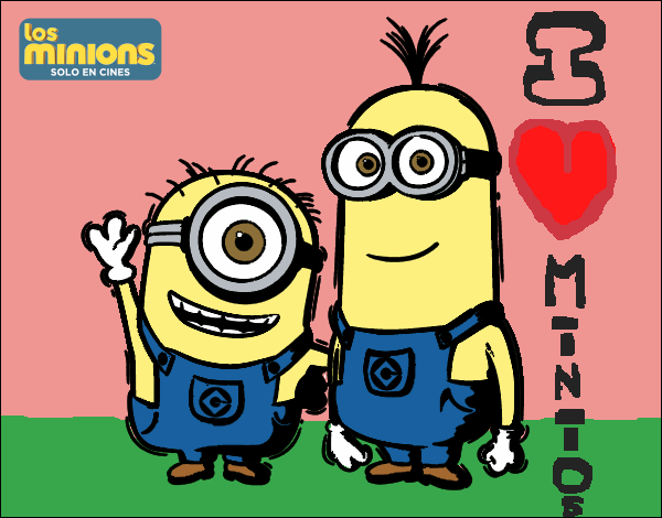 Dibujo Minions - Carl y Kevin pintado por LorePinta