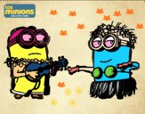Dibujo Minions - Dave y Phil pintado por Benjamanne