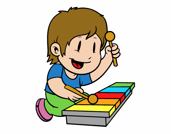 Dibujo Niño con xilófono pintado por joseraul