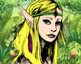Dibujo Princesa elfo pintado por lunadangel