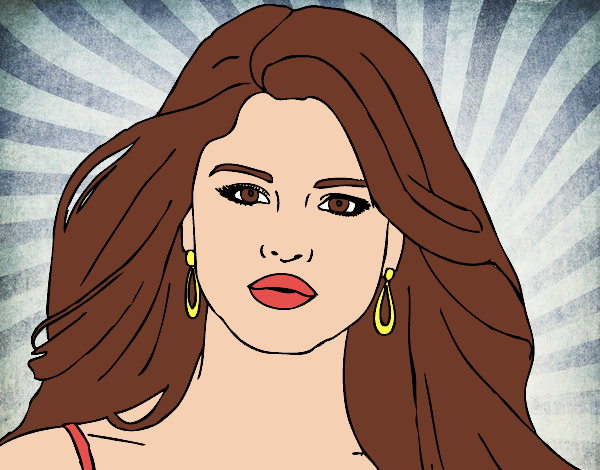 Dibujo Selena Gomez primer plano pintado por febe3000