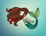 Dibujo Sirena flotando pintado por ItzelFL