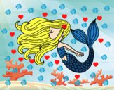 Dibujo Sirena flotando pintado por jesiica12