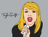 Dibujo Taylor Swift cantando pintado por maleguay