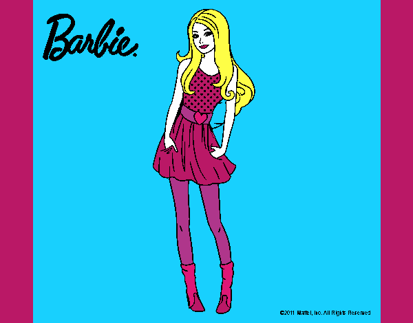 Dibujo Barbie veraniega pintado por maryelik