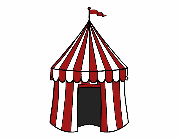 Dibujo Carpa de circo pintado por kjdfshiudf