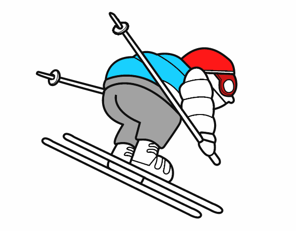 Dibujo Esquiador experimentado pintado por bautopa