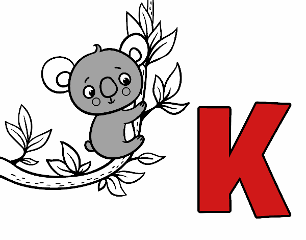 Dibujo K de Koala pintado por bautopa