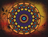 Dibujo Mandala creciente pintado por pikalu