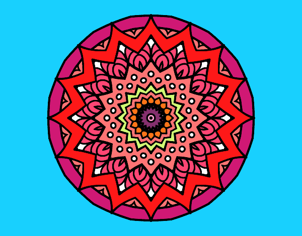 Dibujo Mandala creciente pintado por valebtina
