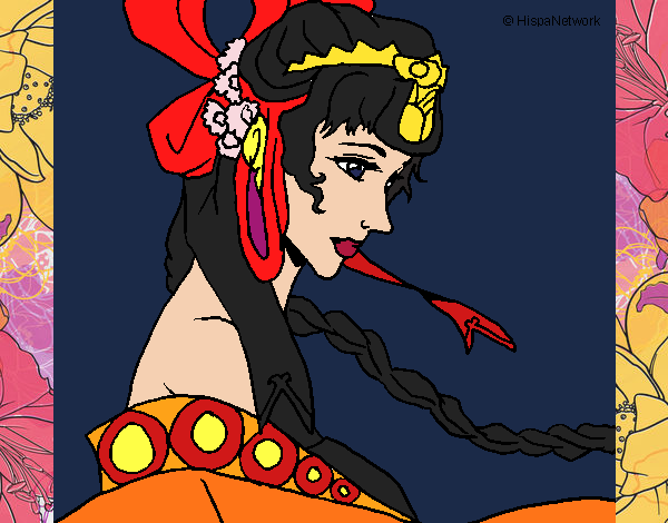 Dibujo Princesa china pintado por lunadangel