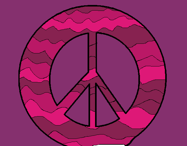 Dibujo Símbolo de la paz pintado por valebtina