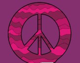 Dibujo Símbolo de la paz pintado por valebtina