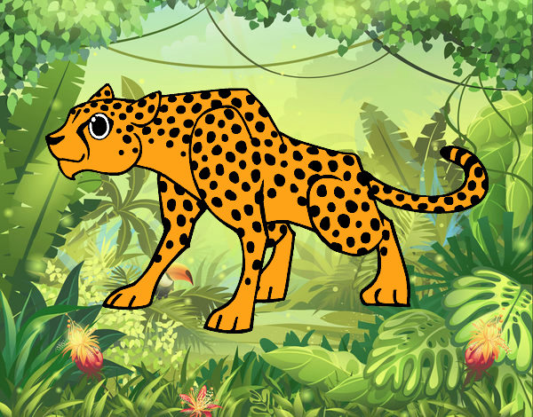 Dibujo Un leopardo pintado por xeniamo