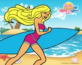 Dibujo Barbie corre al agua pintado por layara