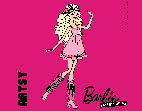 Dibujo Barbie Fashionista 1 pintado por kjdfshiudf