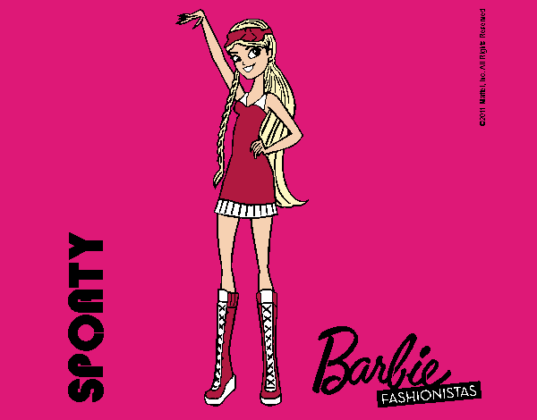 Dibujo Barbie Fashionista 4 pintado por kjdfshiudf