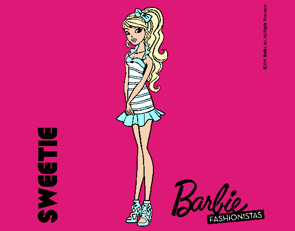 Dibujo Barbie Fashionista 6 pintado por kjdfshiudf