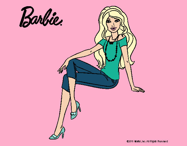 Dibujo Barbie moderna pintado por kjdfshiudf