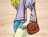 Dibujo Chica con bolso pintado por gael38528